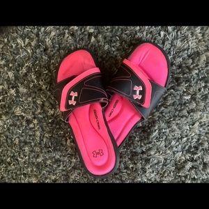 Pink Under Armour Slides!